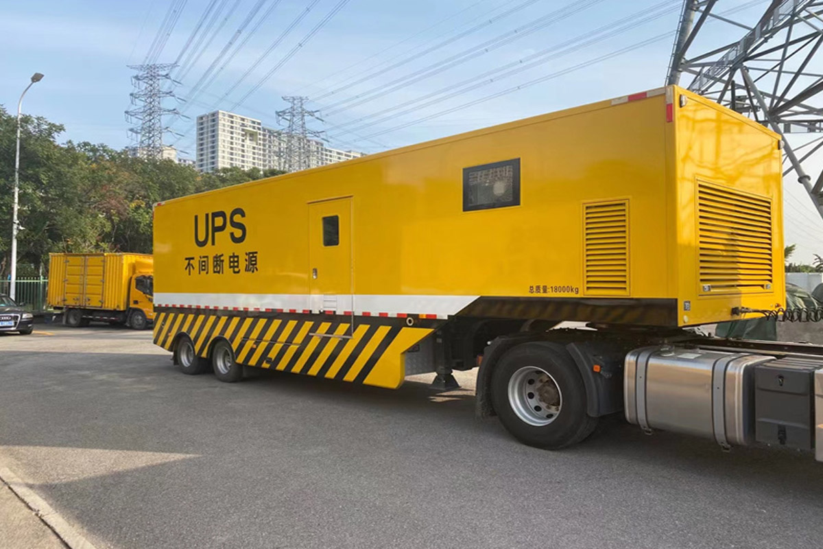 市南发电机租赁施工现场